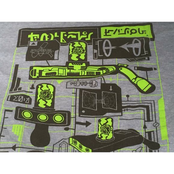 Rick & Morty Cool Geek TShirt Graphic Tee Shirt Schematic Diagram Game Gamer XL - Picture 6 of 7